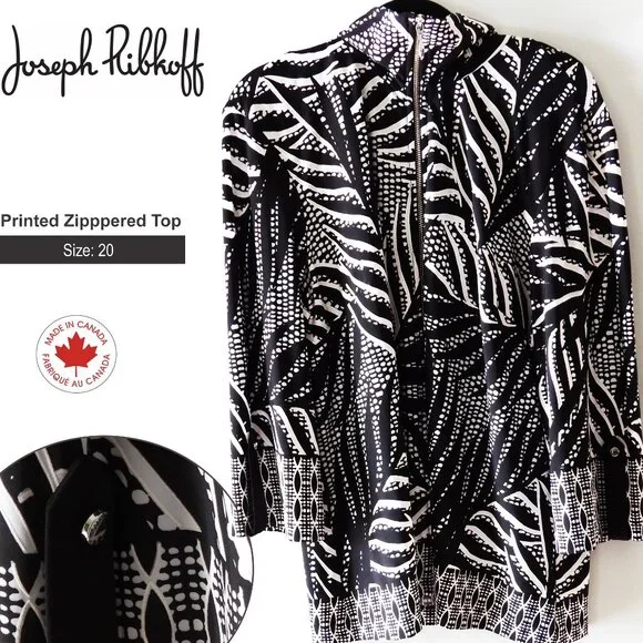 Joseph Ribkoff zipperd blazer - Picture 1 of 6